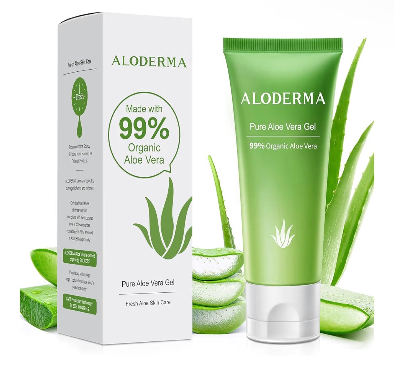 Aloderma Pure Organic Aloe Vera Gel