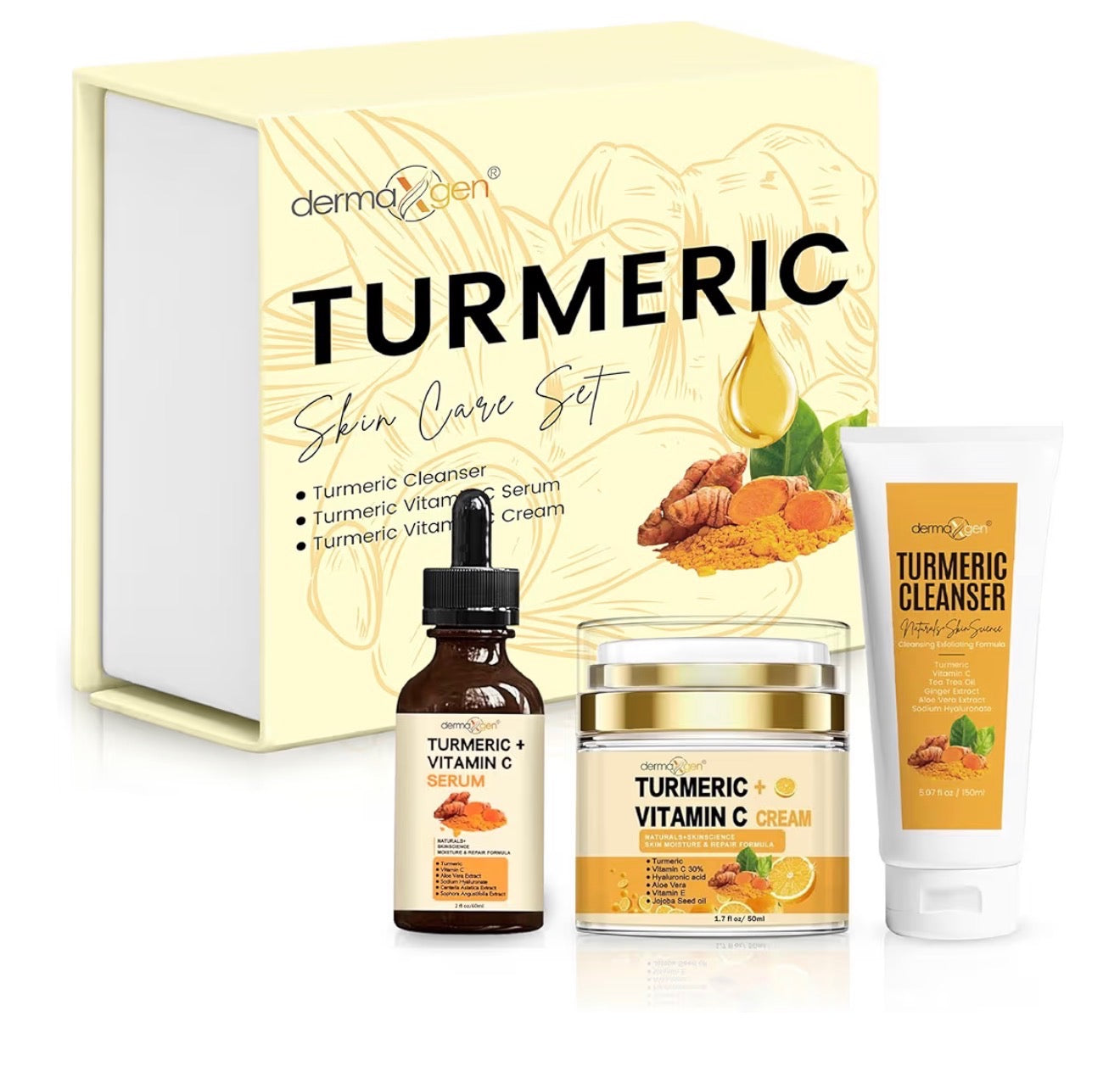 dermaOxgen Tumeric Skincare Set